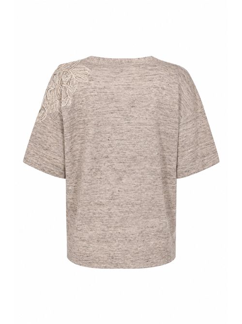 Maglia in lino e pizzo D. Exterior | 623188ARGI